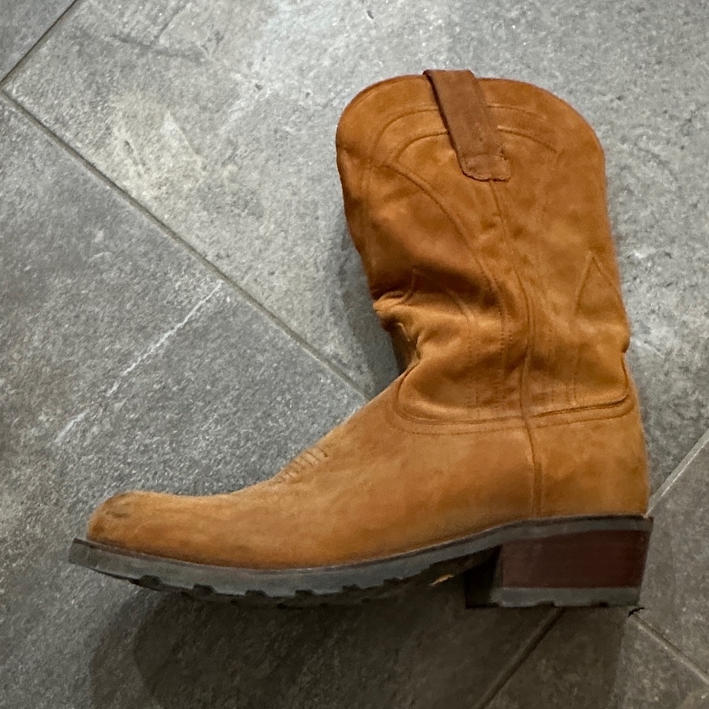 Brown suede Leather Men’s Tecovas Cowboy Boots - Picture 3 of 9